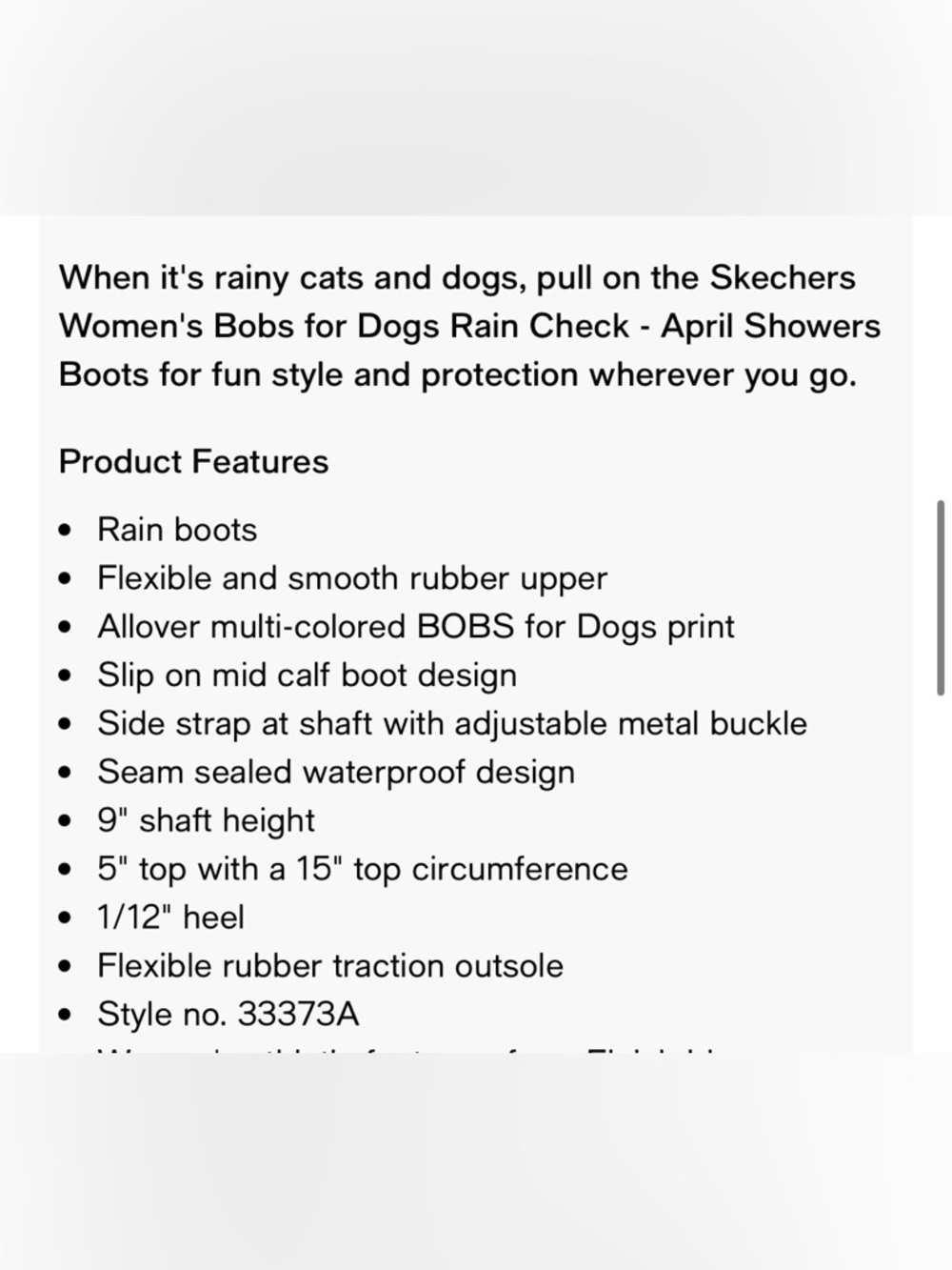 BOBS from Skechers Multicolor Dog Print Women's Rain Boots - Picture 12 of 12